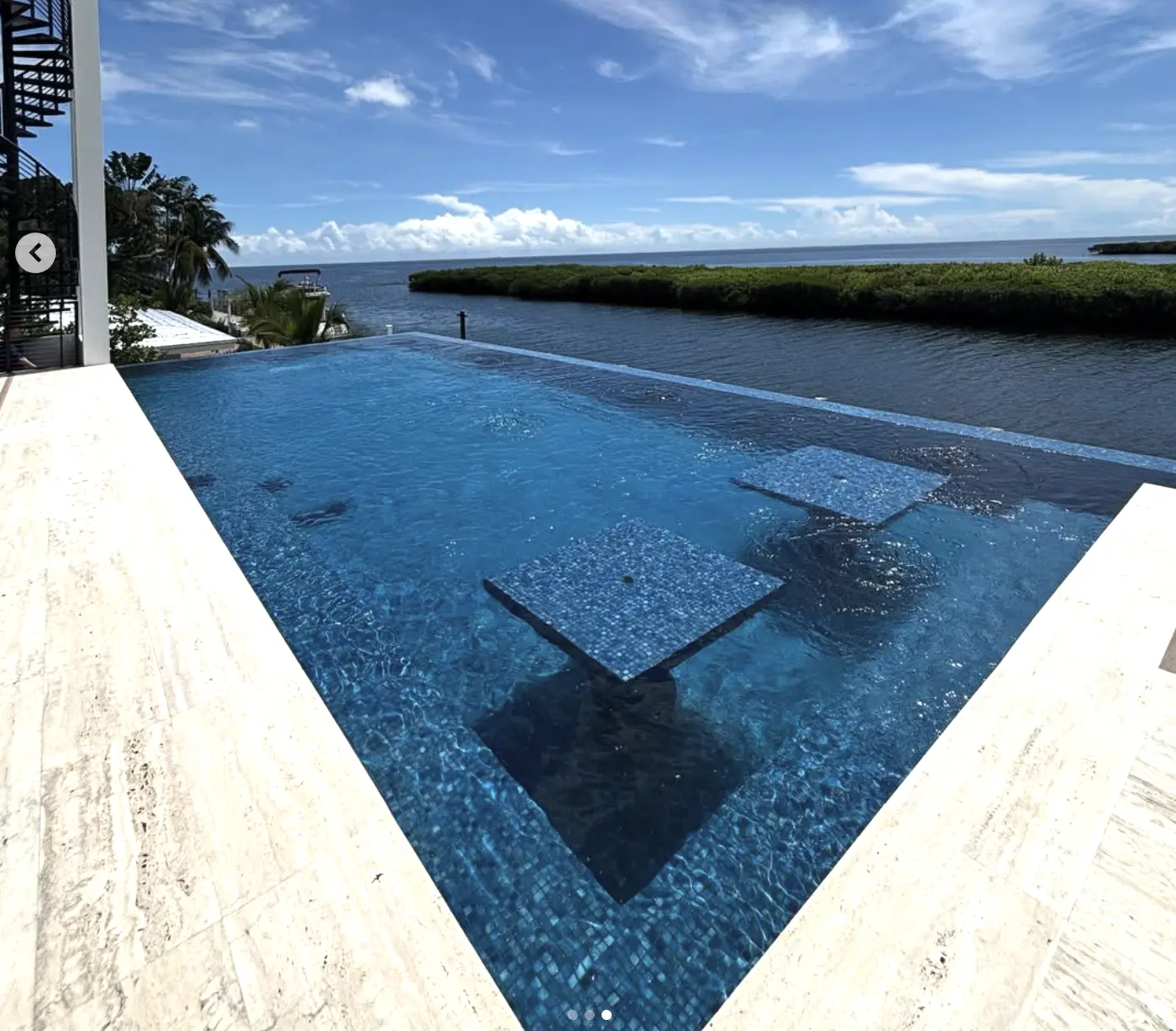 Infinity pool overlooking the waterfront